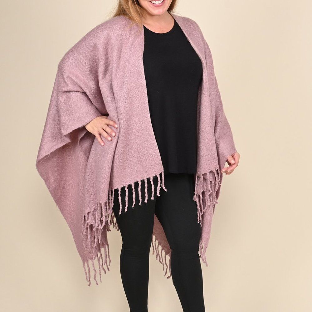 Pink Fringe Shawl (28 x 48)